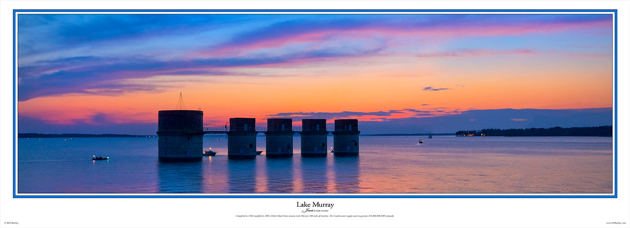 Lake Murray Towers Sunset by Bill Barley