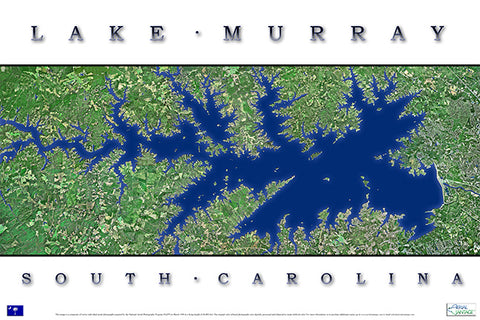 Lake Murray Aerial Poster